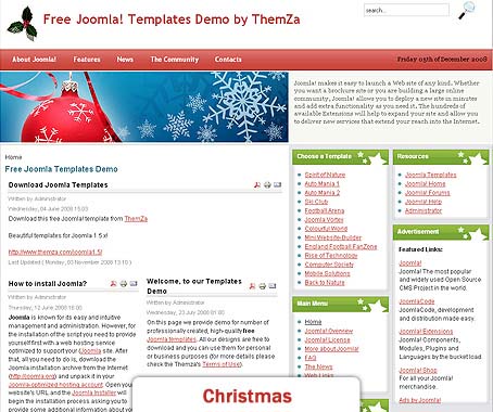 Christmas Joomla Theme