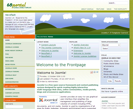 Free Joomla Theme: 68Portal